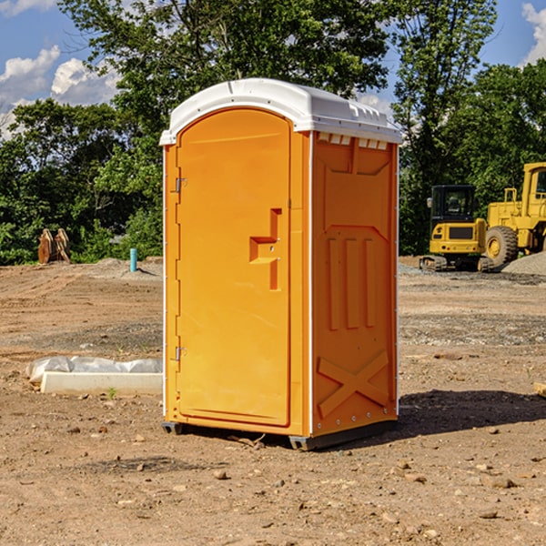 how often are the porta potties cleaned and serviced during a rental period in Metaline